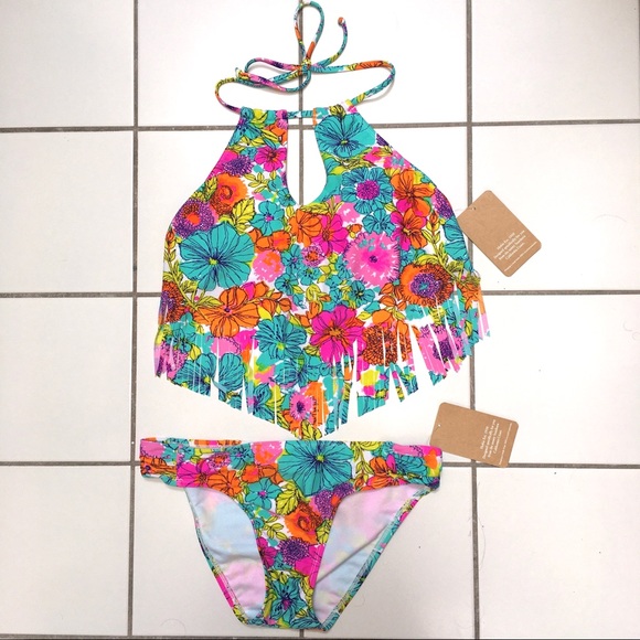 Colorful Flower Swimsuit - Picture 2 of 3